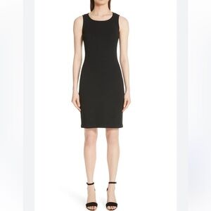 St. John Caviar Black Knit  Dress Sz 12 (TXA940)